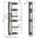 TKZ dveřní závěs Trio 20 MAX BZ M10x29 PH Povrch: zinek žlutý – Zboží Mobilmania