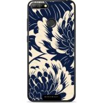 Mobiwear Glossy - Huawei Y6 Prime 2018 / Honor 7A - GA40G Modré a béžové květy