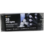 Solight 1V50-W vánoční řetěz 20 LED na baterie 3m bílý – Sleviste.cz