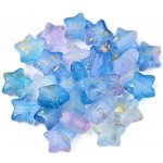 Akrylové korálky - hvězda - ledové - modré - 9 x 10 x 5 mm - 10 ks – Zboží Dáma