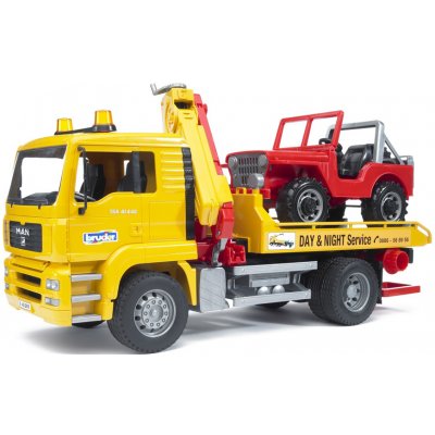 Bruder Nákladní auto MAN odtah + jeep – Hledejceny.cz