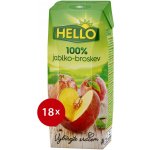 Hello 100% jablečná šťáva broskev 18 x 250 ml – Zboží Dáma