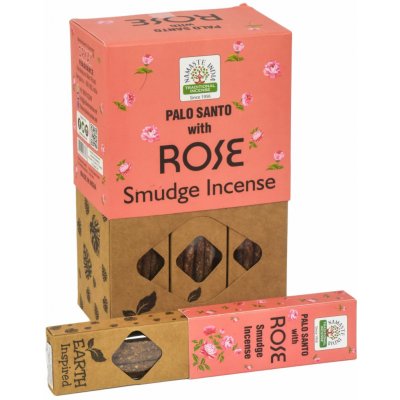Sanu Babu Vonné tyčinky Palo Santo + Rose Earth Inspired 23 cm 30 g Orkay – Hledejceny.cz