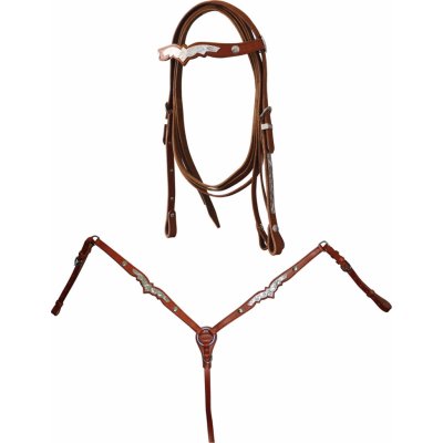 Lakota Uzdečka westernová Silver s poprsníkem natural – Zboží Dáma