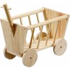 Miska pro hlodavce Flamingo doplněk pro hlodavce vozík NATURE WOOD MANGER HANDCART 29 cm