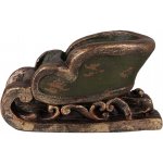 Clayre & Eef Vánoční dekorace zelené vintage sáně - 35*23*21 cm – Hledejceny.cz