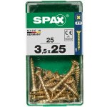 Spax Uni vrut zápust.hlava PZ/Z2 4CUT a plným závitem Yellox 35 x 25 mm 25 ks – Hledejceny.cz