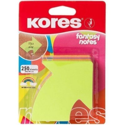 Kores Neonové bločky 70x70mm tvar šipky / 250 lístků, mix 5 barev (48704) – Hledejceny.cz