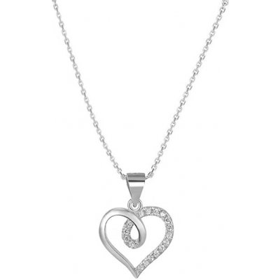 Beneto Stříbrný náhrdelník se srdíčkem AGS495/47 – Zboží Mobilmania