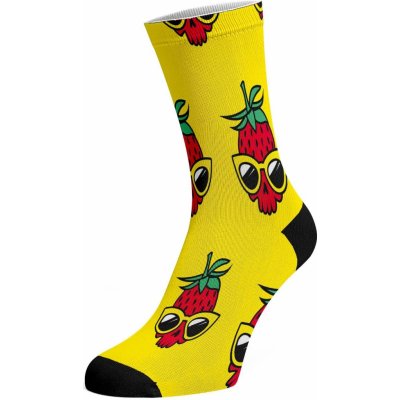 Walkee barevné ponožky Strawberry chill Žlutá – Zboží Mobilmania