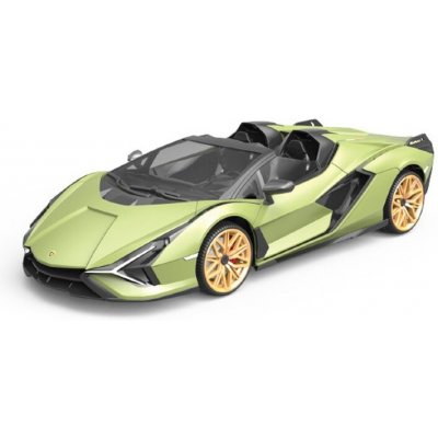 Siva RC auto Lamborghini Sian zelená metalíza proporcionální RTR LED 2,4GHz 1:12