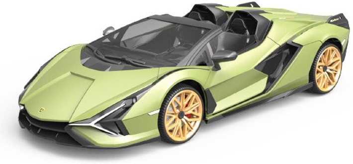 Siva RC auto Lamborghini Sian zelená metalíza proporcionální RTR LED 2,4GHz 1:12