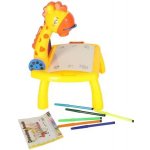 KIK KX4915 1 Kreslící stůl pro děti s projektorem žirafa žlutý – Zboží Mobilmania
