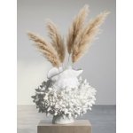Luxusní bílá porcelánová váza z kaolinu s 3D efektem 30 cm - Mia – Hledejceny.cz