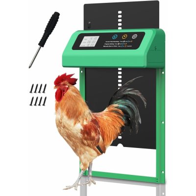 Automatická dvířka do kurníku digitální novinka |hliníková slitina, Barvy a parametry Materiál hliníková slitina – Hledejceny.cz