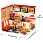 ROBOTIME Rolife DIY House: Restaurace Mňam Mňam s LED osvětlením 110 dílků – Zboží Dáma