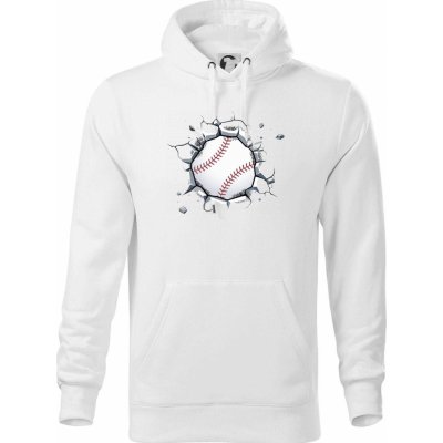 Baseball míč v triku mikina Cape s kapucí bílá – Hledejceny.cz