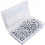 Trhací nýty hliník-ocel, 3.2 x 6.4 mm - 4.8 x 17.7 mm, plochá hlava, sada 400 ks - ASTA – Sleviste.cz