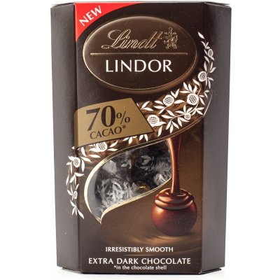 Lindt Lindor Extra Dark 70% 200 g – Zbozi.Blesk.cz