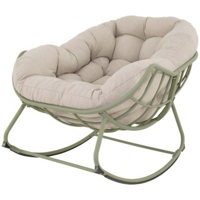 COZY křeslo/houpací křeslo Lesli Living Houpací krémově zelená – Zboží Dáma