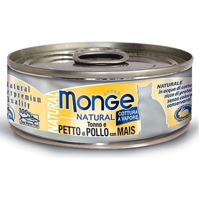 Monge Cat Natural kuře & kukuřice 80 g – Sleviste.cz