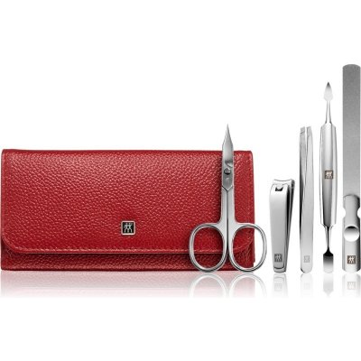 Zwilling Classic pinzeta 1 ks + nůžky na nehty 1 ks + kleštičky na nehty 1 ks + safírový pilník 1 ks + pomůcka k zatlačení a odstranění nehtové kůžičky 1 ks + pouzdro – Zboží Mobilmania