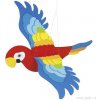 Dekorace Goki dřevěný létající papoušek velký