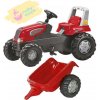 Šlapadlo Rolly Toys Rolly Toys Šlapací traktor Rolly Juniors vlečkou červený