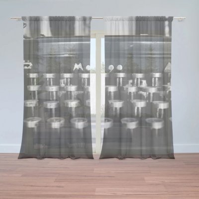 Sablio Záclony Psací stroj: 2ks 150x250cm – Hledejceny.cz