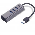 i-Tec USB 3.0 Metal HUB 3 Port + Gigabit Ethernet U3METALG3HUB – Zboží Mobilmania