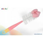 Akuku kartáč na láhev a dudlík růžový – Zboží Dáma