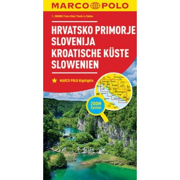 mapa Chorvatské pobřeží,Slovinsko 1:300 t. zoom