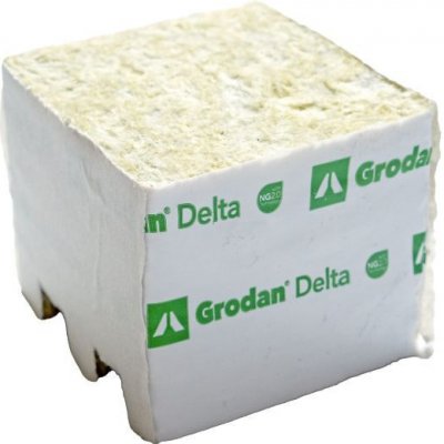 Grodan Delta NG2.0 75 x 75 x 65 mm pěstební kostka bez díry 1 ks