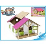 Kids Globe dřevěné koňské stáje s dílnou 1:24 – Zboží Dáma