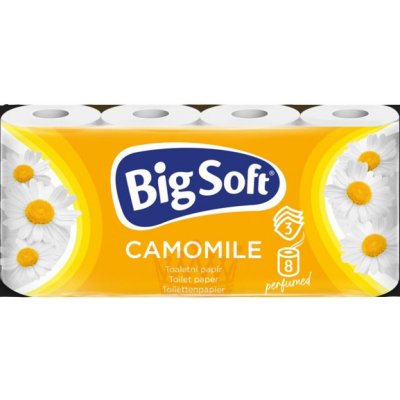 Big Soft Camomile s vůní heřmánku 3-vrstvý 8 ks