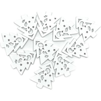 Dřevěný vánoční stromek k zavěšení / k nalepení 3,6 cm 10 ks/bal – Hledejceny.cz