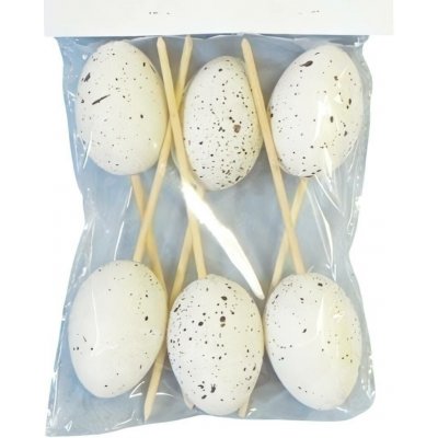 Vajíčko zápich PVC 6ks/6cm bílá – Hledejceny.cz