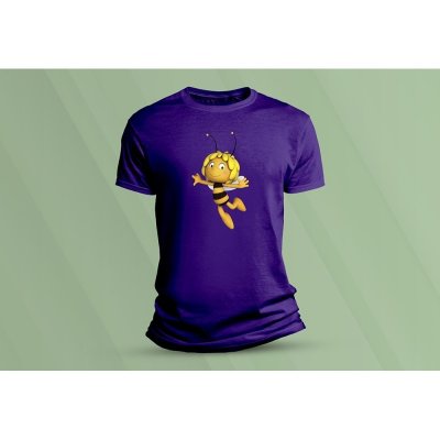 Sandratex dětské bavlněné tričko Včelka Mája. purpurová – Zboží Mobilmania