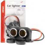 Dvojitá hermetická zásuvka do zapalovače 12/24V AMiO-04130, , , | Zboží Auto