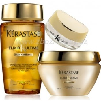 Kérastase Elixir Ultime Sada šampon 250 ml + maska 200 ml + sérum 18 ml + etue dárková sada