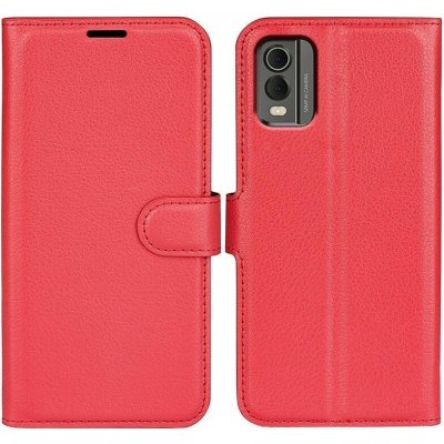 Litchi knížkové na Nokia C32 - červené – Zboží Živě