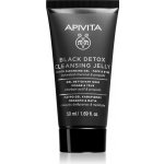 Apivita Cleansing Black Detox Cleansing Gel čisticí gel s aktivním uhlím na obličej a oči 50 ml – Hledejceny.cz