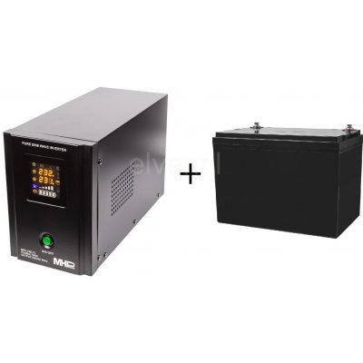 MHPower UPS 700W 12V Záložní zdroj pro oběhová čerpadla + baterie 100Ah – Zboží Dáma