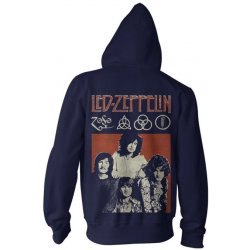 mikina s kapucí NNM Led Zeppelin Photo Navy černá