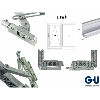 GU Sada pojezdových vozíků PSK 966 Levé křídlo 33 mm K-15276-00-L-0 – Hledejceny.cz