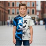 Kugo CHLAPECKÉ TRIČKO modrá hrášková MC9870 – Zboží Mobilmania