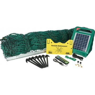 Kerbl Elektrický ohradník kompletní sada se solárem, 106 cm, 2 hroty, 50 m, zelená – Zboží Mobilmania