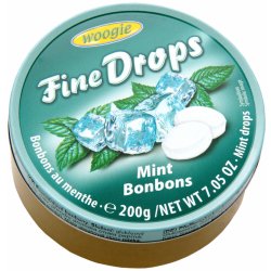 Woogie Fine Drops bonbóny v plechové dóze Mint 200 g
