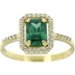 Zlatnictví U Kostela Dámský zlatý prsten se zeleným kamenem 85žz – Zboží Dáma