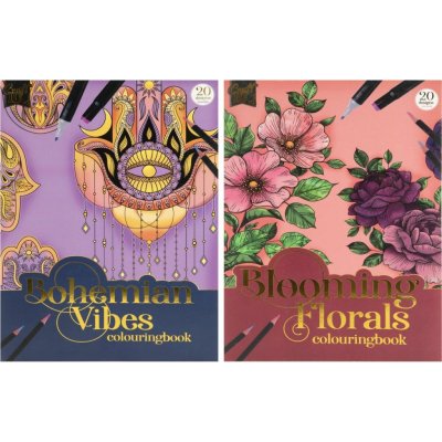 Antistresová omalovánka BLOOMING FLORALS 20 stran – Sleviste.cz
